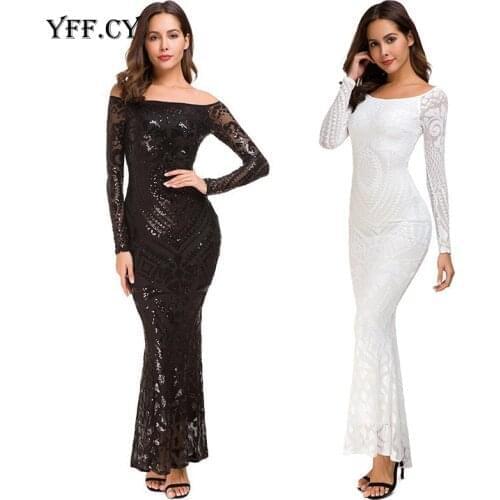 Luxury Black Sequin Lace Tulle Sexy Mermaid Banquet night Dress 2020 New Sleeveless Elegant Long dresses Party maxi dress Robe