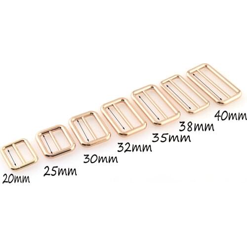 Gold Zinc Alloy Slider Buckles Tri Glide Adjustable Buckles Strap Buckles Bag Buckle Purse Hardware for Backpack Bag Webbing