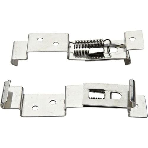 1pair European Car License Plate Clips Spring Loaded Stainless Steel Bracket