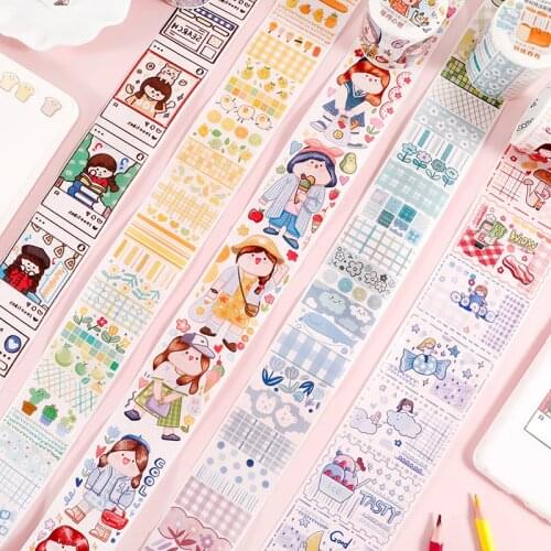 1 Roll 5M Washi Paper Tape Fat Planet 2.0 Season 3 Creative Cute Hand Book Album Journal DIY Decorative Stickers