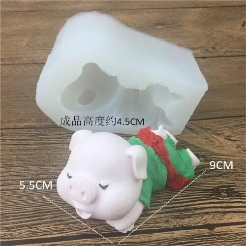 1Pcs 3D Pigs Shape Silicone Fondant Cake Decorating Mold Chocolate Polymer Clay Mould Animal Cake Tool For Bakeware