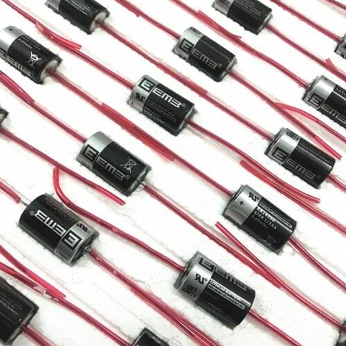 10Pcs/LOT EEMB ER14250 1/2AA 3.6V 1200mAh Lithium Battery With welding