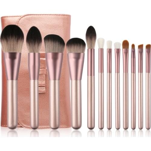 12PCS Makeup Brushes Rose Gold Profession Foundation Powder Eye Shadows Makeup Brushes Tool Makeup Kit