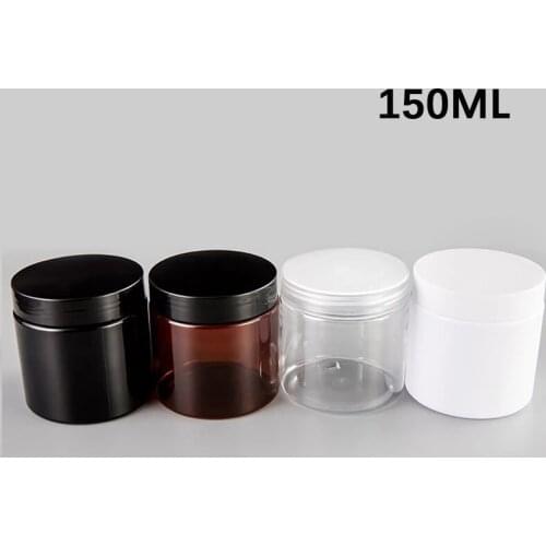 12Pc 150ML Empty Plastic Jar PET Material Food Storage Jar Pot Packaging Refillable Candy Coffee Cake Jar Pot Cosmetic Container