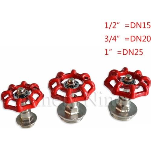 2/4/6/8/10Pcs DN15/DN20/DN25 Closet Hat Hanging Hook Loft Valve Retro Cast Iron Wheel Design