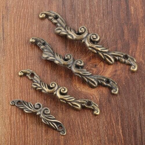2pcs Retro Pull Handle Jewelry Wooden Box Pulls Handles Antique Drawer Cabinet Handles Knob Hardware Accessories