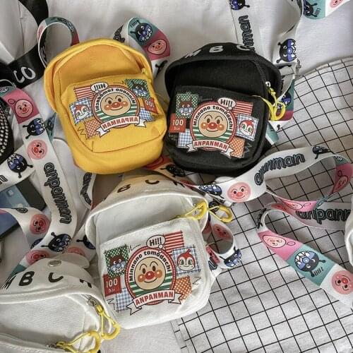 2021 Japanese Anime Bacteria Kid Chest Bag Cute Cartoon Messenger Bag for Kids Boys Girls Canvas Shoulderbags Mutifunction Bag