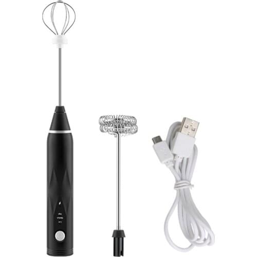 Household USB Egg Beater Mixer 8 Hours Run Time w/ Spirial Stirring Rod Bubbles Stirring Rod for Egg Mixing Milk Wholesales