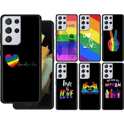Rain bow Pattern capinhas LGBT Case For Samsung Galaxy S21 S20 UltrA S21 S20 FE S10 S9 S8 Plus S7 Edge S10Lite S10e Shell Cover