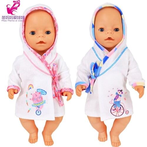 Baby Doll Clothes Sleepwear Suitable for 18 Inches Girl Doll Bathrobe Child Girl Gift Toys