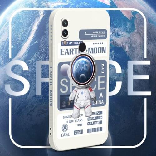 Traveling Astronaut Phone Case For Xiaomi Redmi Note 7 7Pro Pro Liquid Silicone Cover
