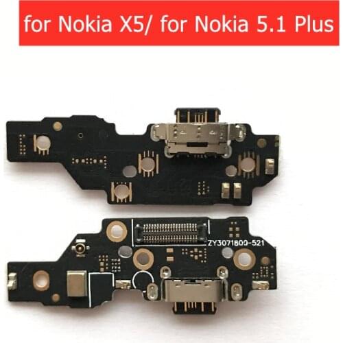 For Nokia X5/ for Nokia 5.1 Plus USB Charger Connector Flex Cable USB Charging Dock PCB Board Flex Cable Type C Spare Parts