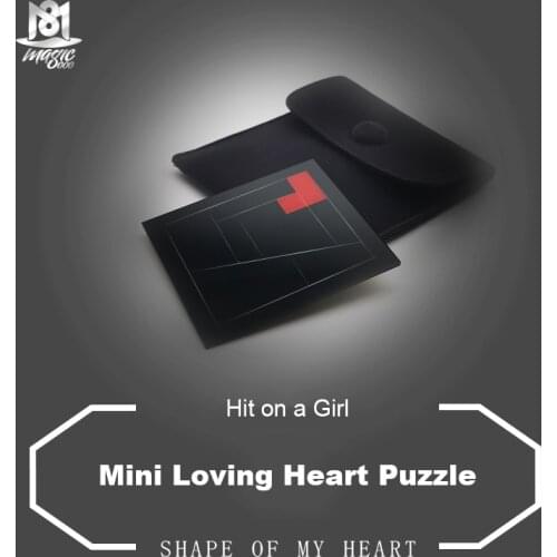 Hit on a Girl Magic Tricks Mini Loving Heart Puzzle Mystical and Romantic Close-up Magic Gimmick Suprising Magic Props