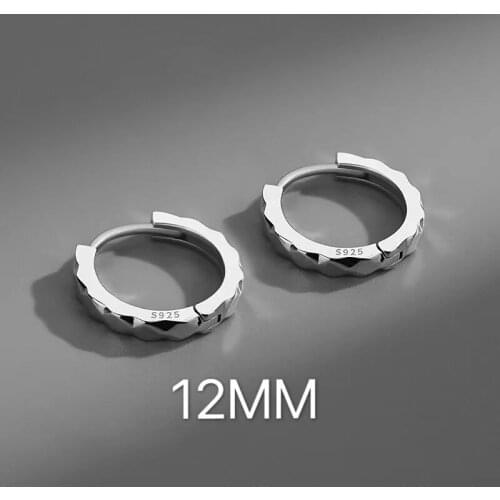 Fashion Punk Hoop Earrings For Men Women Geometric Round Minimalist Silver Jewelry Couple Accessories Birthday Gift