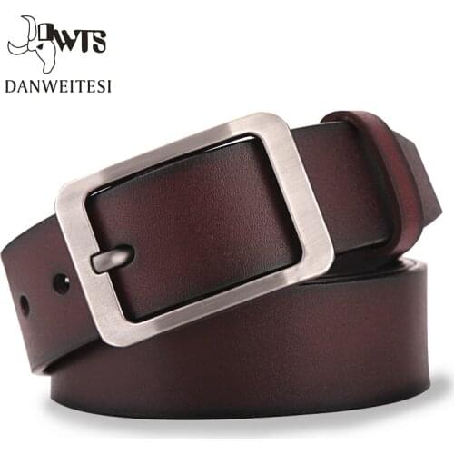 [DWTS]Mens belt leather belt men male genuine leather strap luxury pin buckle casual mens belt Cummerbunds ceinture homme