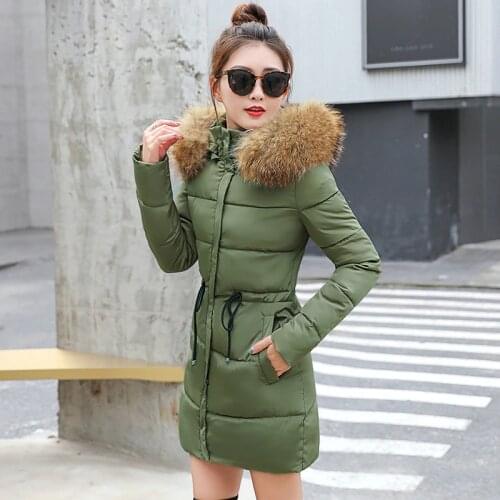 New Fashion Winter Jacket Womens 2020 Large Fur Collar Women long Coats Loose Leisure Parka Coat Female Down Cotton Outwear