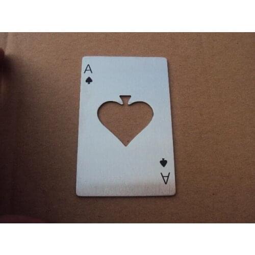 Poker Card Beer Bottle Opener Personalized Stainless Steel Credit Card Bottle Opener Card of Spades Bar Tool