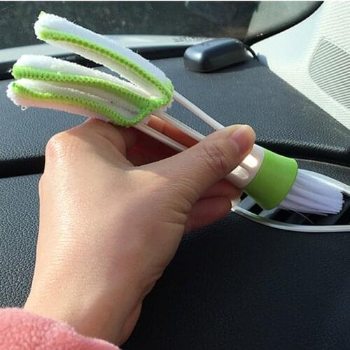 Portable Ended Car Air Conditioner Vent Slit Cleaner Brush Instrumentation Dusting Blinds Keyboard Cleaning Brush Car Wash XNC