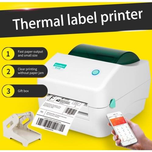 Thermal Barcode Label Printer With Label Holder Compatible with Aliexpress Amazon Ebay Etsy Shopify Shipping Label Printer 108mm