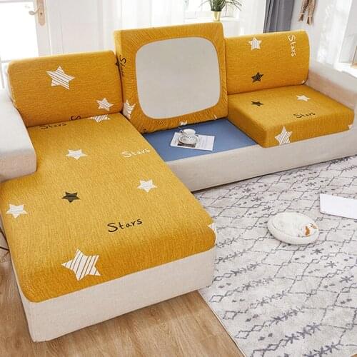 Stretch Sofa Seat Cushion Cover for Living Room, Chaise Longue Protector, Backrest Cover, Dirty-Resistant Scratch-Resistant