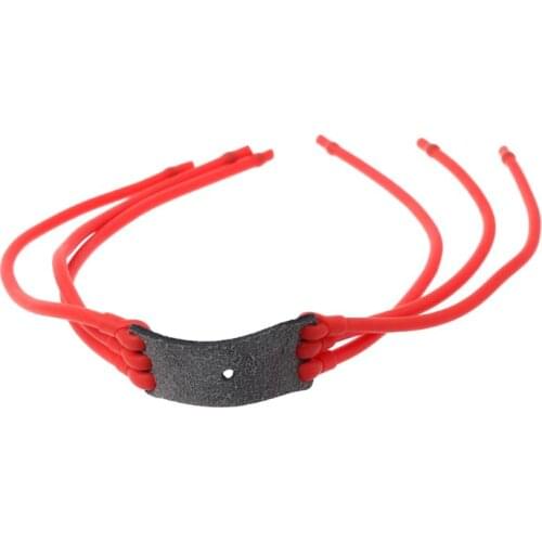 Slingshot Band Group Leather Pocket Rubber Band Latex Powerful Catapult Replacement Outdoor Hunting Shooting Tube Sling Elastic