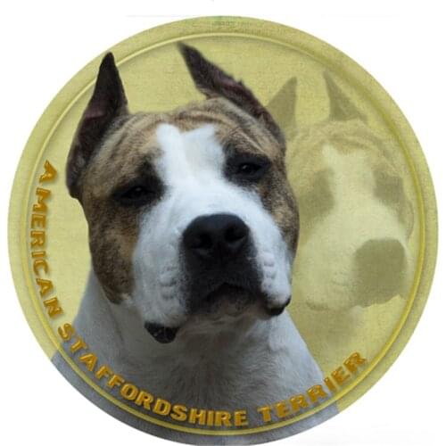 S30306# 13CM/17CM PVC Decal American Staffordshire Terrier Car Sticker Waterproof Auto Decors for Bumper Rear Window Laptop
