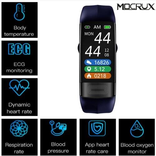 MKS11plus Blood Pressure Smartband Heart Rate Monitor PPG ECG Smart Bracelet Activity Fitness Tracker Measuring body temperature