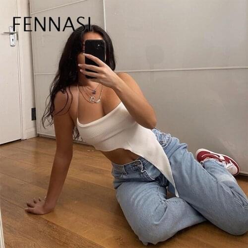 FENNASI 2021 New Sexy Thin Female Summer Sleeveless Tie Top Basic Women Clothes Breast Wrap Lace Solid Color