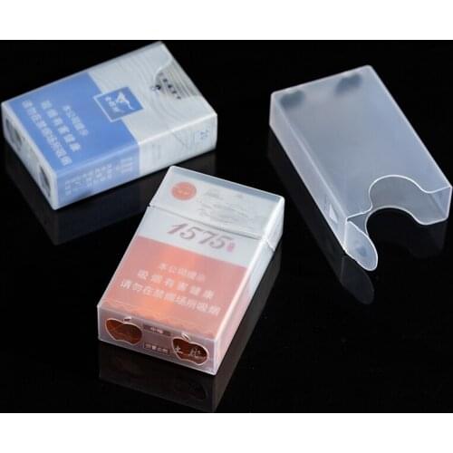 1Pcs Transparent Cigarette Case Cigarette Lighter Cases Storage Boxes Portable Plastic Lighters Cigarette Box Accessories