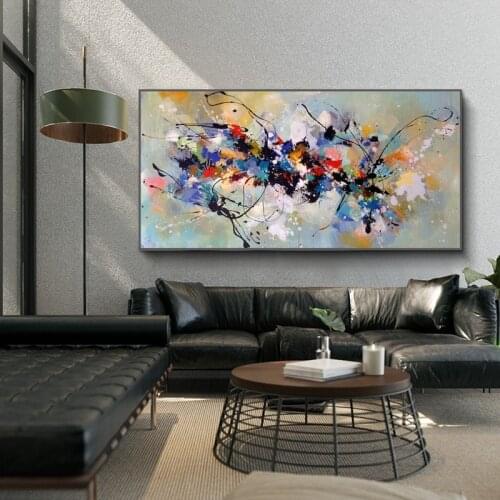 100%Hand Painted Colorful Abstract Oil Painting Modern Paintings Modern Abstract Wall Pictures For Living Room Canvas Painting