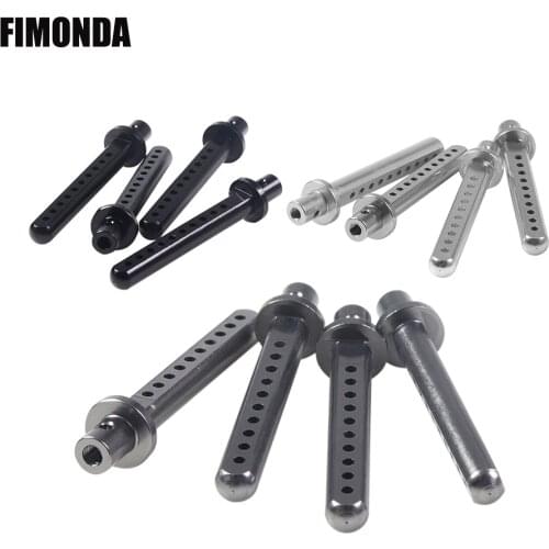 4pcs Aluminum Alloy RC Car Body Posts Mount with Clip for 1/10 Crawler Axial SCX10 90027 RC4WD D90 TF2 Tamiya CC01