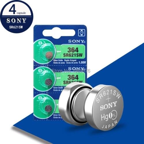 4Pc For Sony 621 Watch Battery AG1 LR621 sr621sw 364A 1.5V LR60 Silver Oxide Button Cell Battery For Watch Electronic Calculator