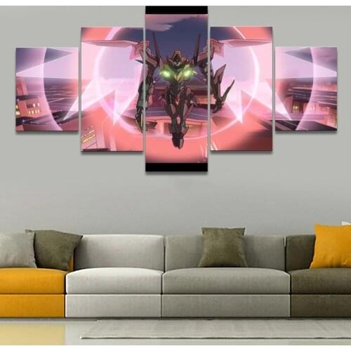 5 Piece Wall Art Canvas Anime Manga Demon Robot Posters Home Wall Decor Prints Modern living Room Bedroom Decoration Paintings
