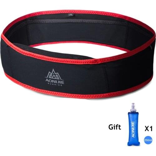 Aonijie Nylon Running Bag Breathable Waist Bag Ultralight Portable Elastic Waits Pack Hiking With 1 Pcs 250ml Water Bottle