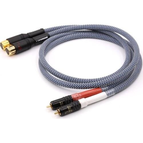 Audiophile Silver Plated RCA to XLR Male Female Plug HIFI Audio cable