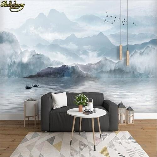 Beibehang custom Ink painting fog landscape wallpaper for walls 3 d photo mural wallpapers for living room decoration bedroom