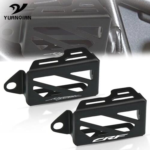 Black Aluminum Motorcycle Front Brake Ressrvoir Cover Accessories For HONDA CRF1000L AfricaTwin CRF 1000L Africa Twin 2016 2017