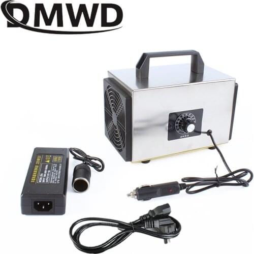 DMWD 12V 10g Ozone Generator Purifier AUTO Car Air Water Ozonator Odor Cleaner Portable Ozonizer With Timing Switch Desinfector