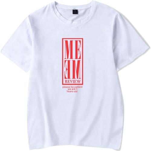 Me Me Review Classic Print T Shirt Women Men Streetwear Fashion Short Sleeve T-shirt Summer Loose High Quality Ventilation Tee