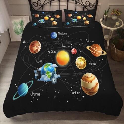 A Bedding Set 3D Printed Duvet Cover Bed Set Space astronaut Home Textiles for Adults Bedclothes with Pillowcase #ETTK07