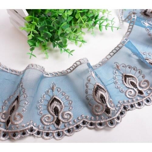 12 Meters Lace Web embroidery hemline bedside hand-made accessories curtain lace trim 12CM african lace