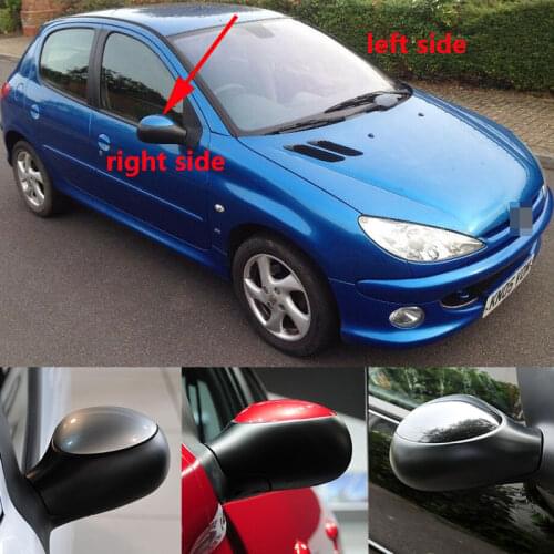 For Peugeot 206 207 Exterior Rearview Mirror Cover Cap For Citroen C2 Picasso Auto Wing Door Side Mirrro Shell Housing