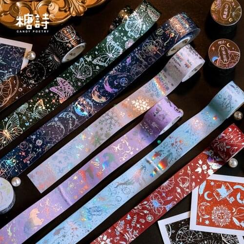 10pcs/1lot Decorative Adhesive Tapes Fantasy Galaxy Scrapbooking DIY Paper Japanese Stickers 3m