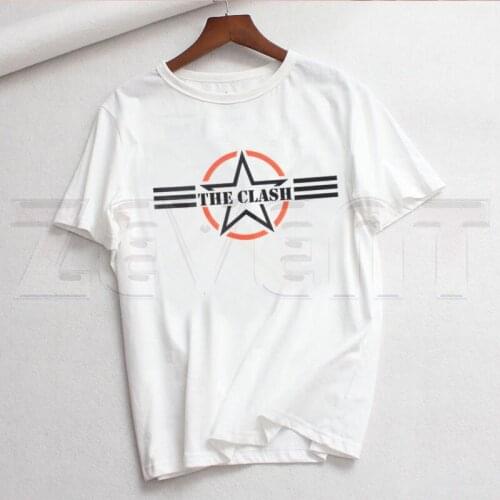 Summer Casual Womens T-shirt Short Sleeve Tops Tees Female London Calling The Clash Album Aesthetic T Shirts