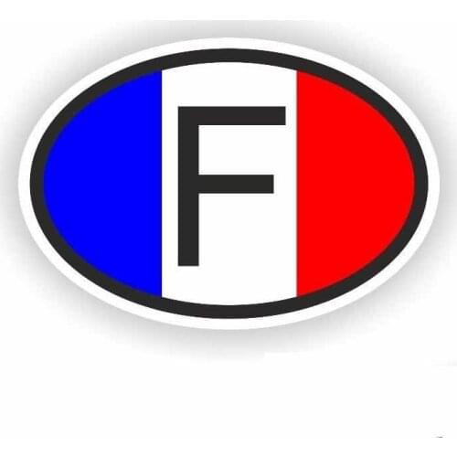 Personality Creative Motorcycle Decals France F Country Code Car Sticker Waterproof Decal Auto Decoration PVC,12cm*8cm