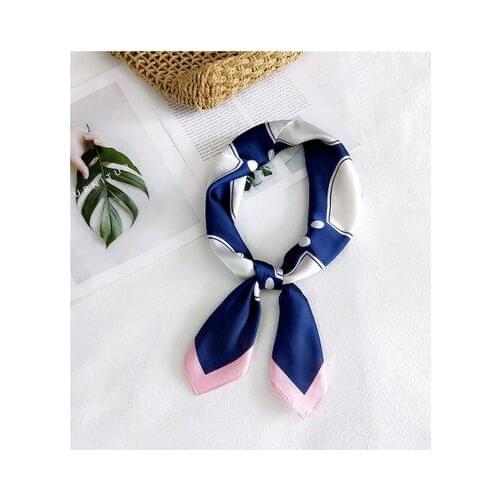 70*70cm New Lovely Cartoon Small Scarf Womens All-match Korean-Style Square Scarf Decorative Small Neckerchief Hair Band