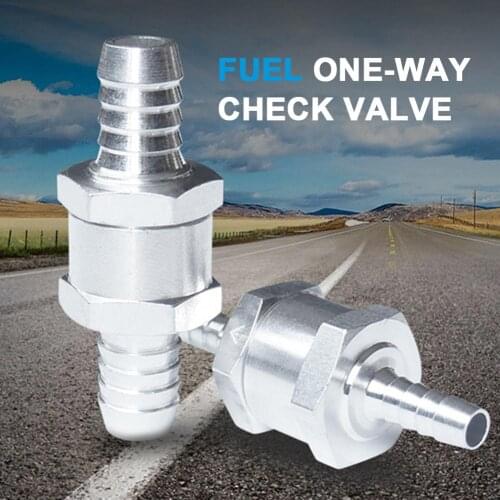 6/8/10/12mm Aluminum Fuel Single One-Way Check Valve Non Return Check Valve One Way Fit for Carburetor Valve Parts