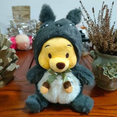 Disney Kawaii Winnie the Pooh Plush Toys Chubby Pooh Bear Cosplay Totoro Stuffed Dolls 20cm Kawaii Kid Gift