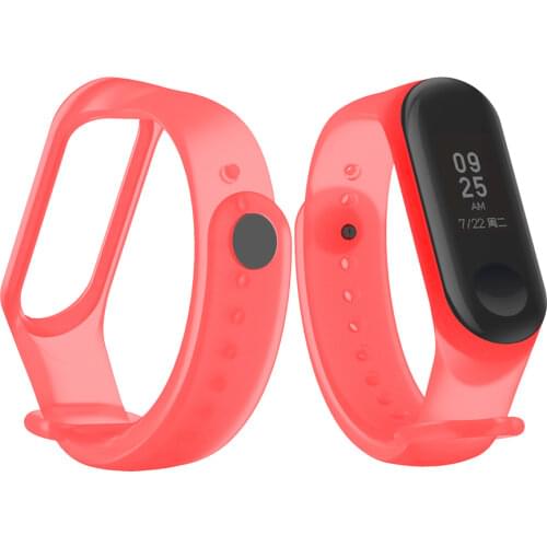 For xiaomi mi band 5 6 transparent strap new colorful miband 4 strap silicone mi band 4 3 belt replacement for xiaomi mi 4 band
