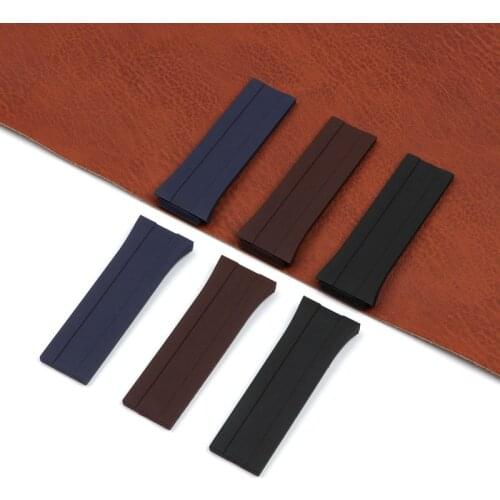Black Blue Brown Soft Nature Rubber Watchband Outdoor Sports Waterproof for Porsche Strap Design P6780 men Watch Band Free Tools